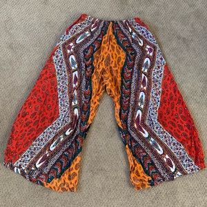 Wide Leg Bohemian Pants